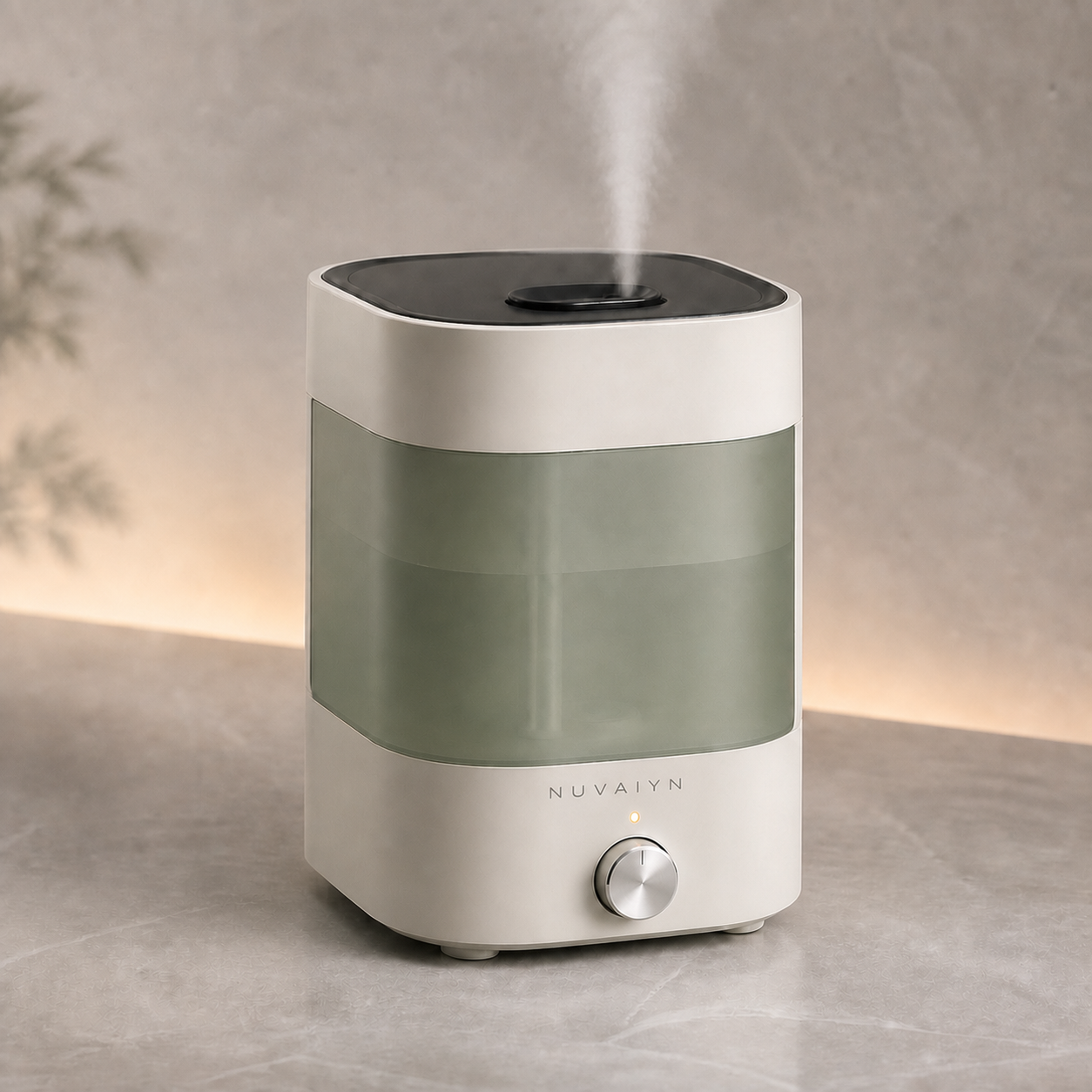 Nuvaiyn HumiCalm Smart Humidifier with integrated Nuvaiyn wordmark