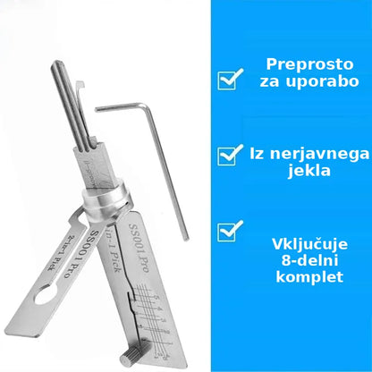 🔥 VROČA PONUDBA – 49 % POPUST ⚒️ SS001 Pro komplet za ključavničarsko usposabljanje iz nerjavečega jekla – praktični komplet cilindrov