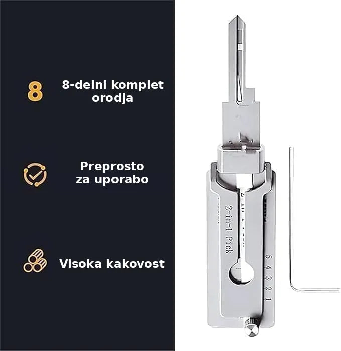 🔥 VROČA PONUDBA – 49 % POPUST ⚒️ SS001 Pro komplet za ključavničarsko usposabljanje iz nerjavečega jekla – praktični komplet cilindrov