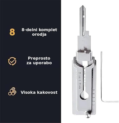 🔥 VROČA PONUDBA – 49 % POPUST ⚒️ SS001 Pro komplet za ključavničarsko usposabljanje iz nerjavečega jekla – praktični komplet cilindrov