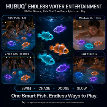 HUBUQ® Smart Bionic Fish – Interaktivna svetleča robotska ribica