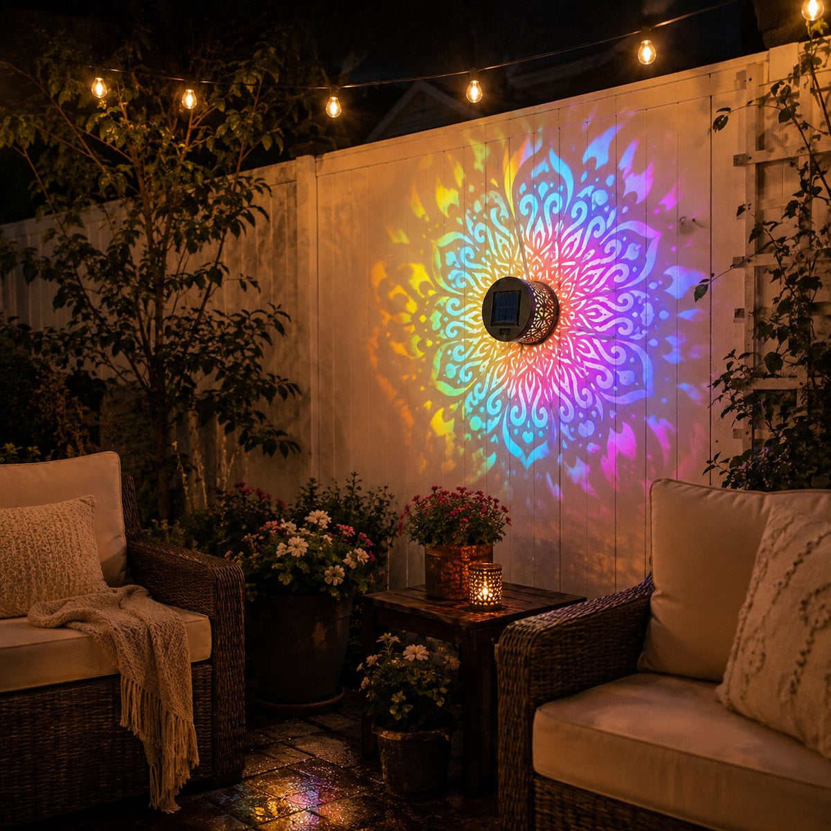 Solarna stenska svetilka Mandala