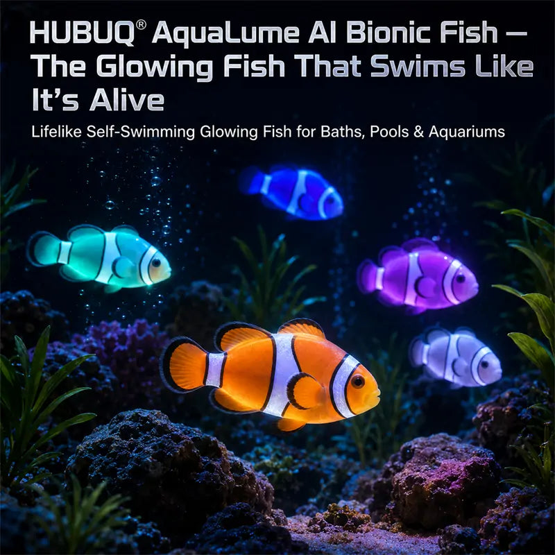 HUBUQ® Smart Bionic Fish – Interaktivna svetleča robotska ribica
