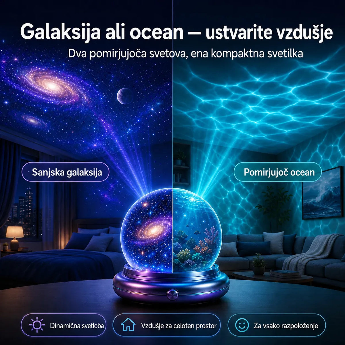 🌌 5D holografski projektor zvezd Comauo®