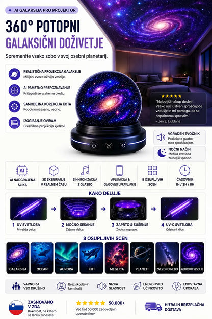 🌌 5D holografski projektor zvezd Comauo®