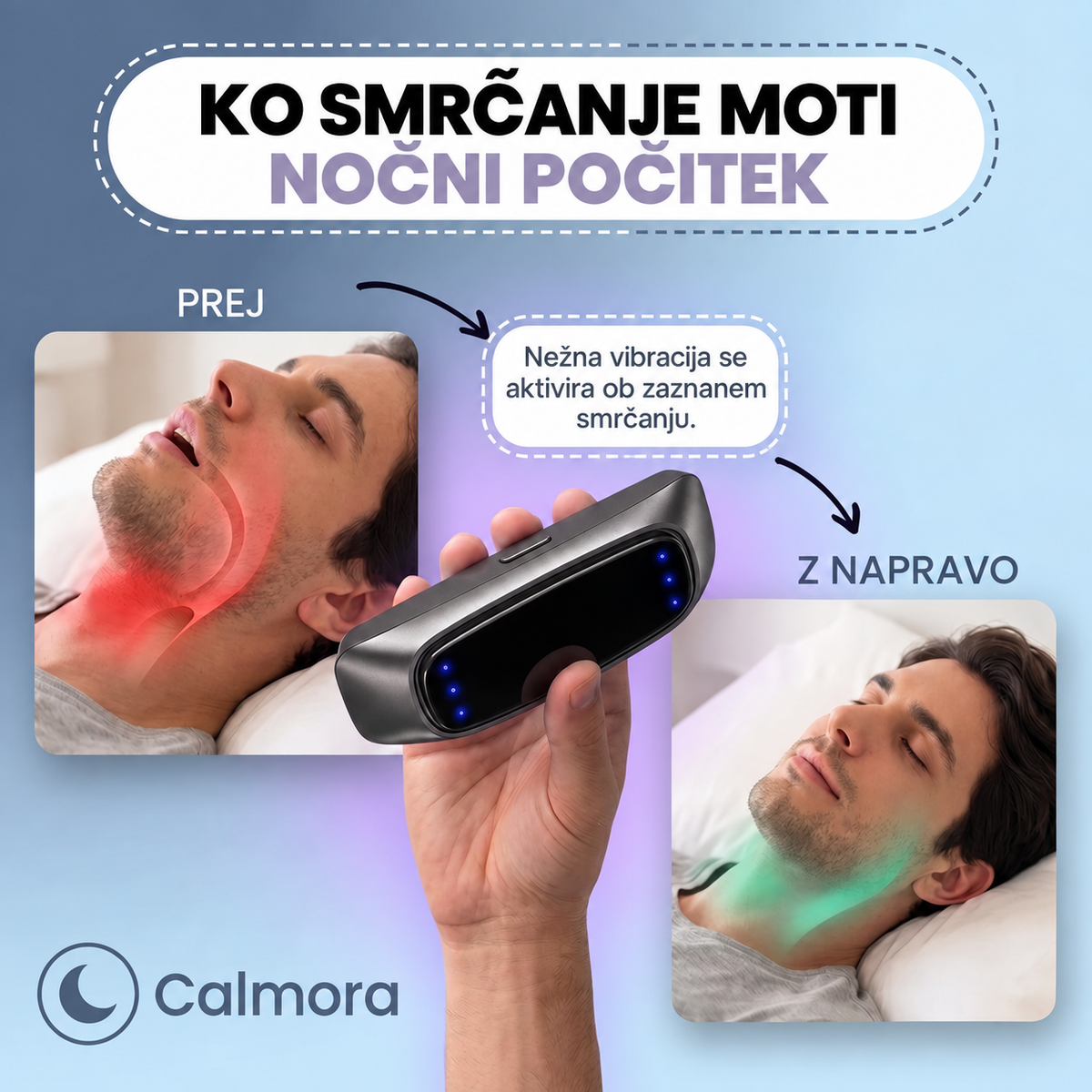 Smart anti-snoring device