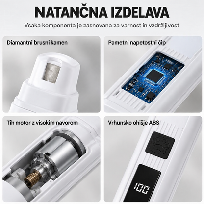 Električna brusilka za kremplje z LED-zaslonom
