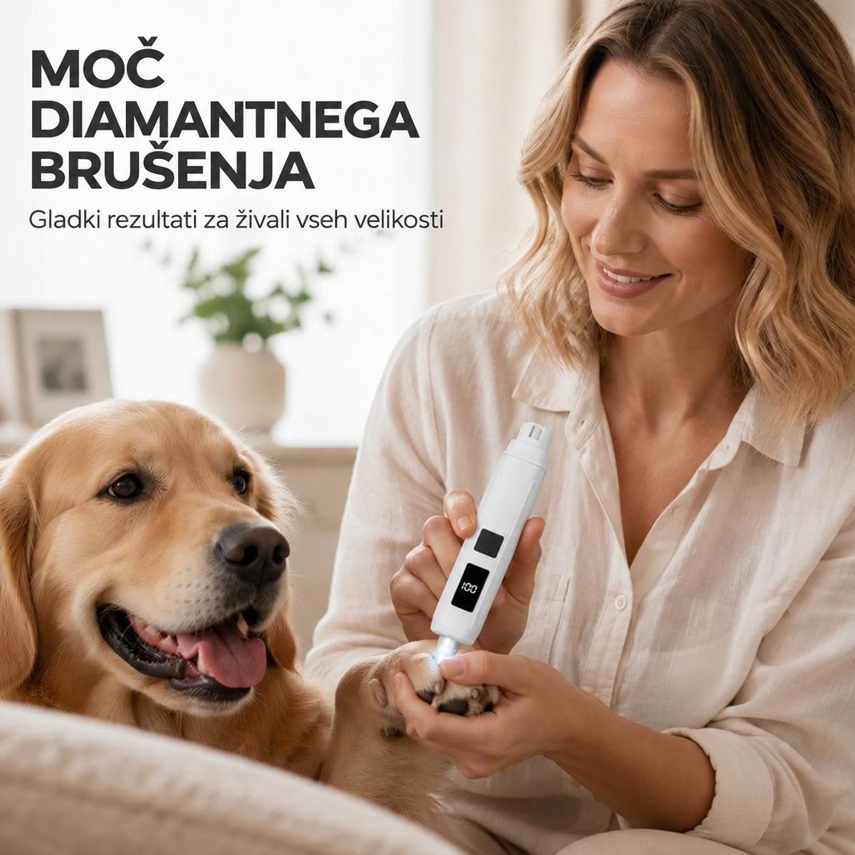 Električna brusilka za kremplje z LED-zaslonom