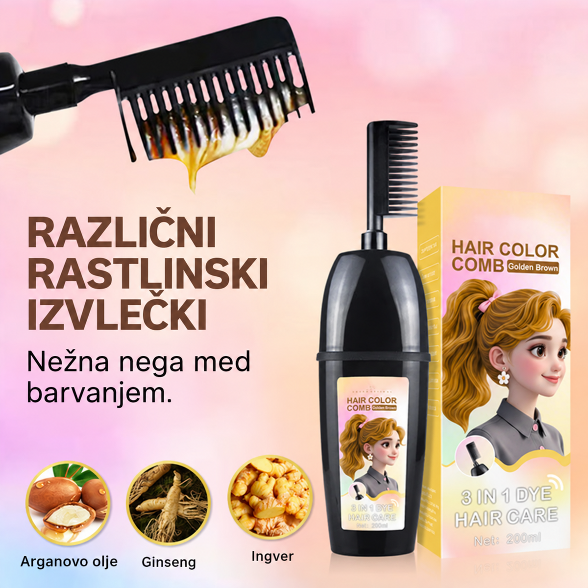 3-in-1 hair dye comb
