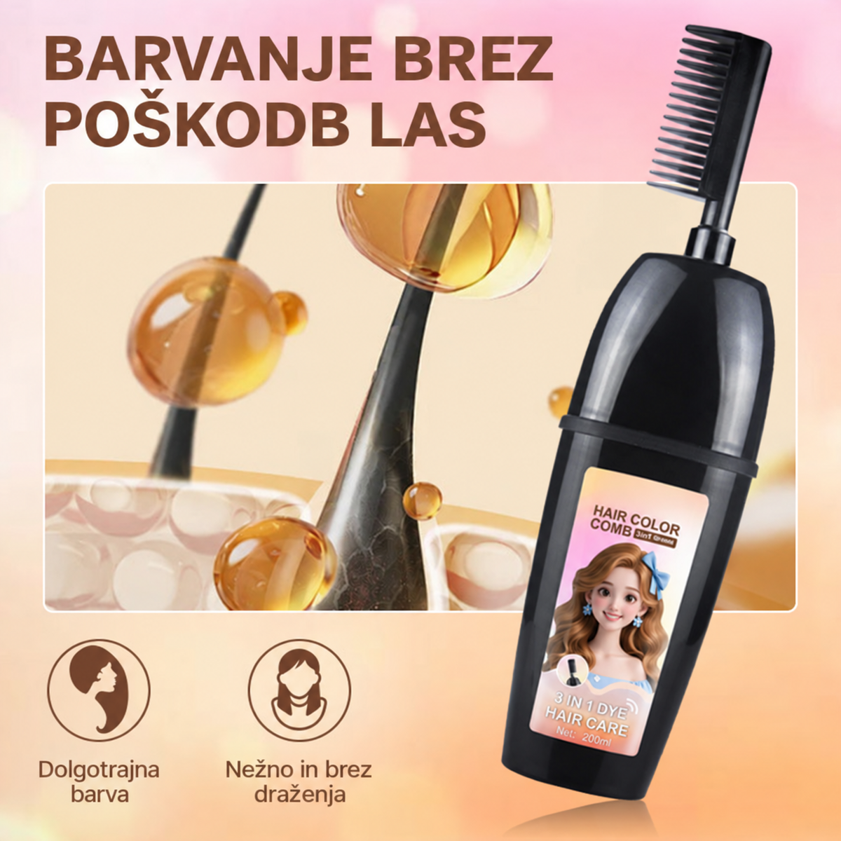 3-in-1 hair dye comb