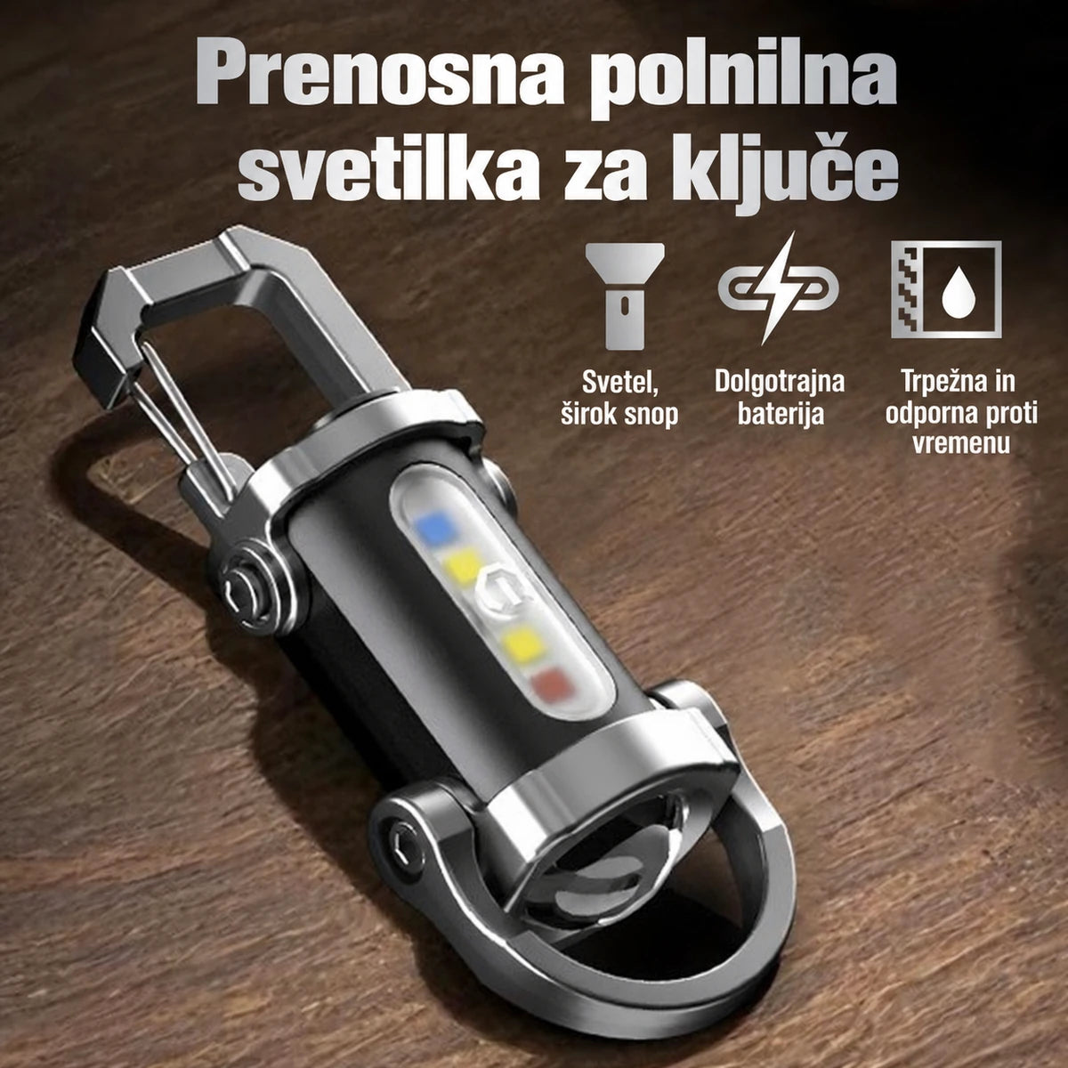 Prenosna polnilna svetilka za ključe