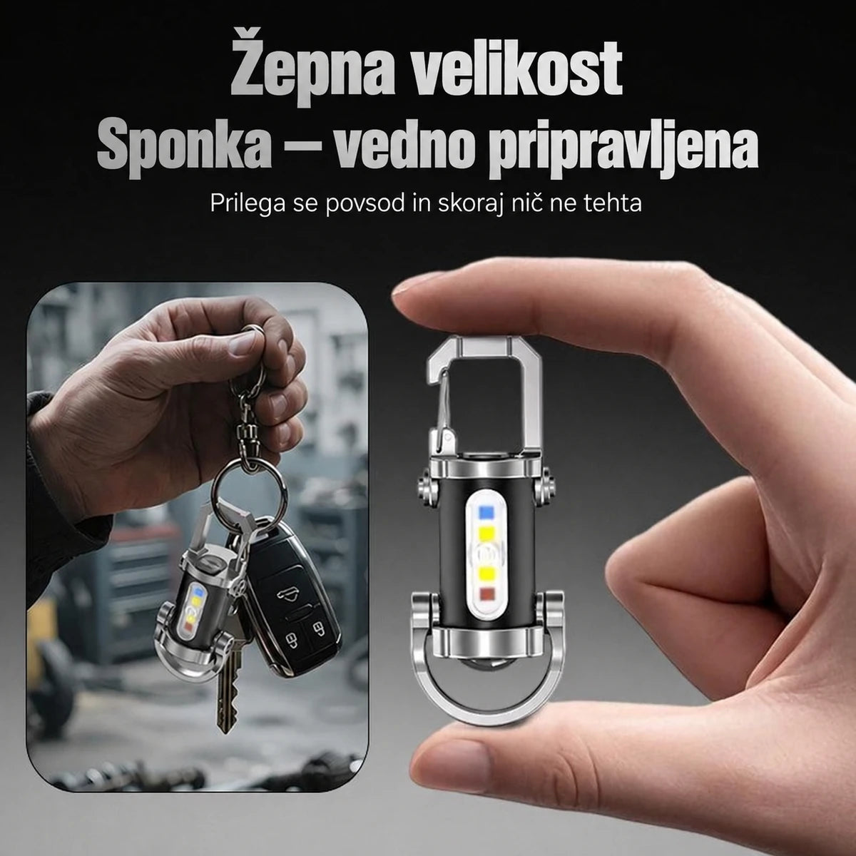Prenosna polnilna svetilka za ključe
