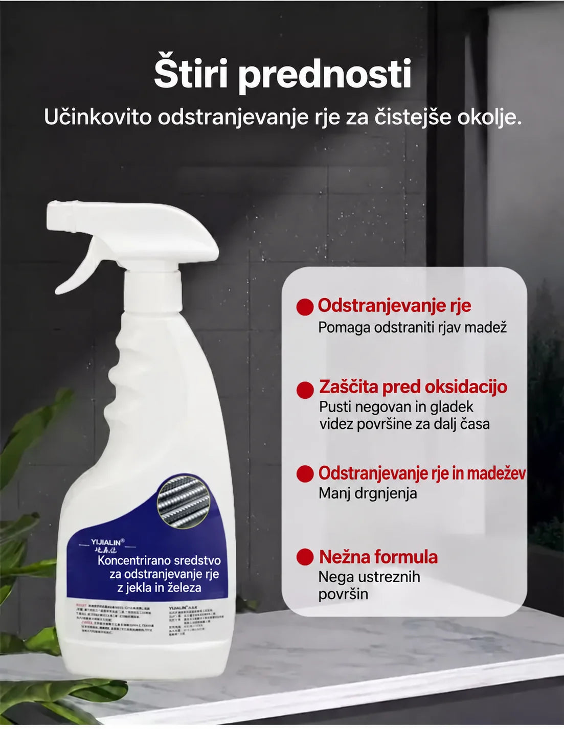 Odstranjevalec rje za jeklo in železo