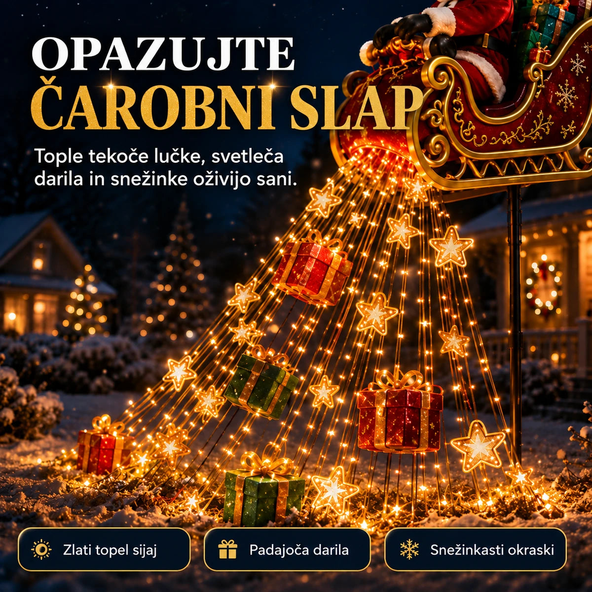 Solarni božični vrtni okras