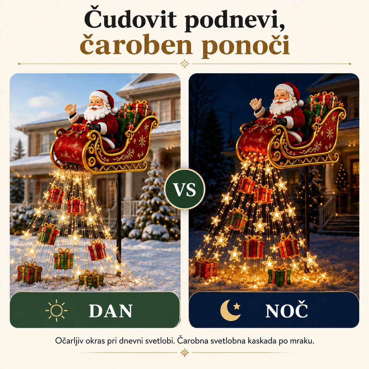 Solarni božični vrtni okras