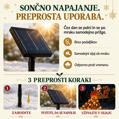 Solarni božični vrtni okras