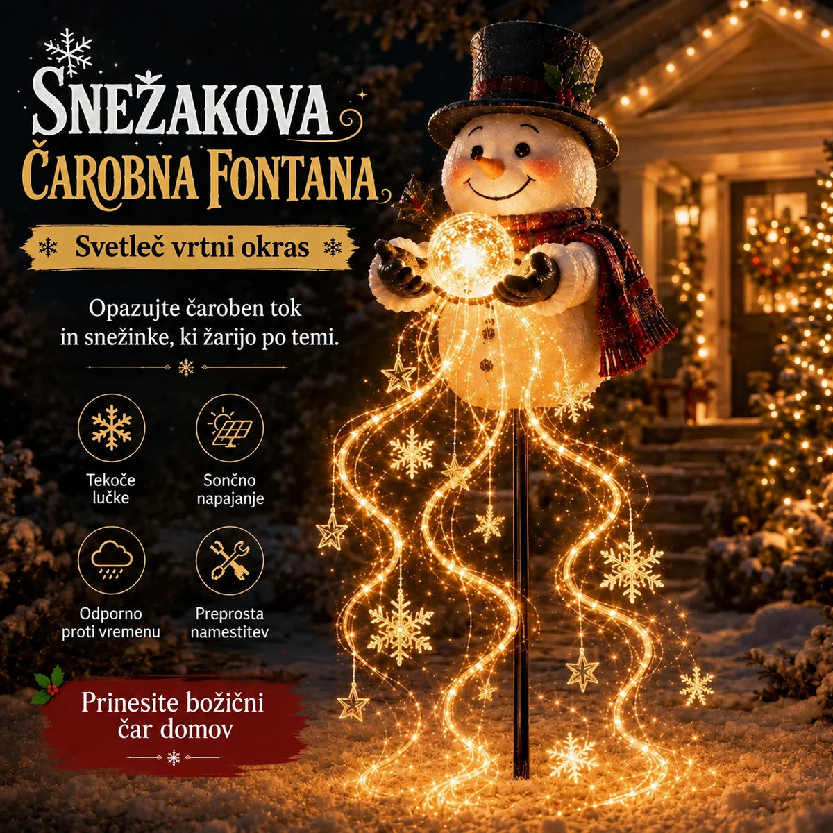 Solarni božični vrtni okras