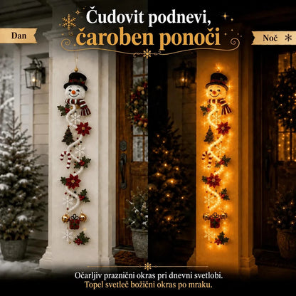 Svetleči božični okras za vrata