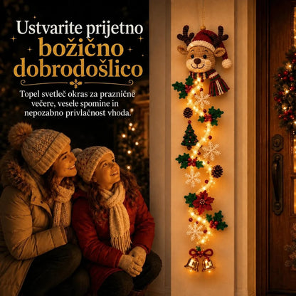 Svetleči božični okras za vrata