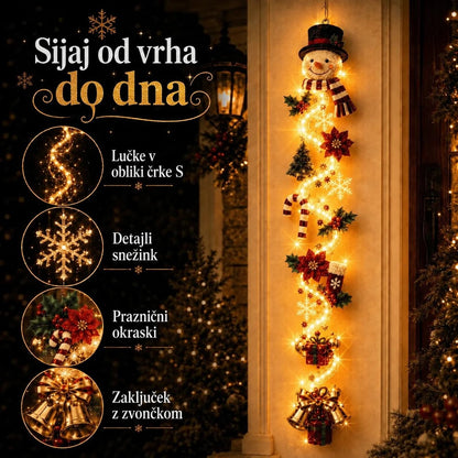 Svetleči božični okras za vrata