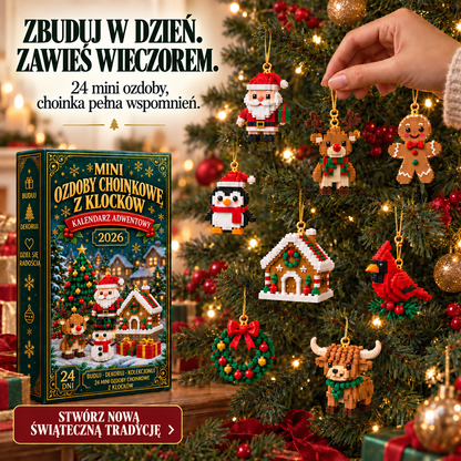 Adventni koledar – 24 mini božični okraski iz kock – 2