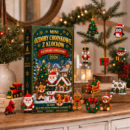 Adventni koledar – 24 mini božični okraski iz kock – 6